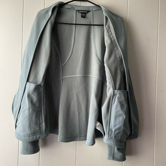 ATHLETA Moto Jacket Sz Medium Minimalistic Grey #982849 FALL 2021 Women’s - Picture 10 of 12